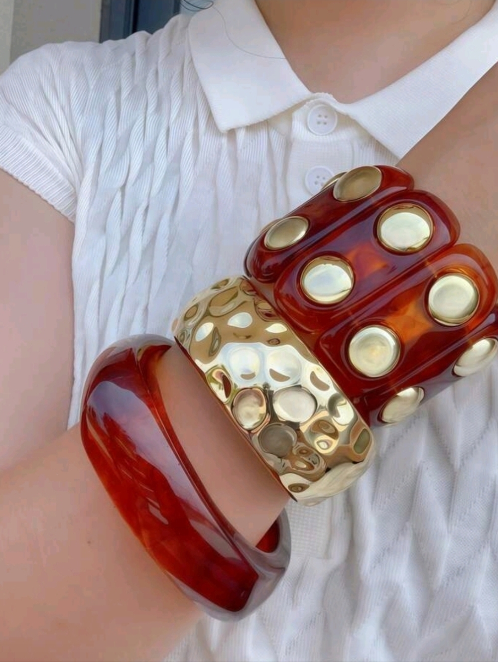 Set Of 3 Chunky Bracelets